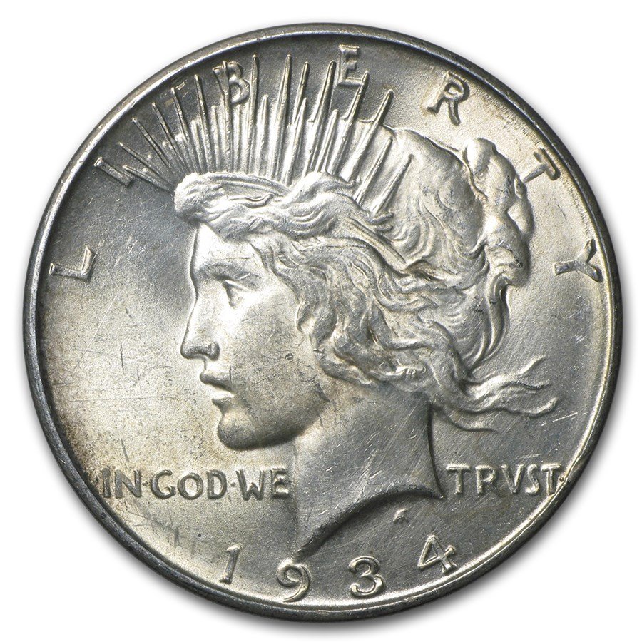 1934 D Peace Silver Dollar