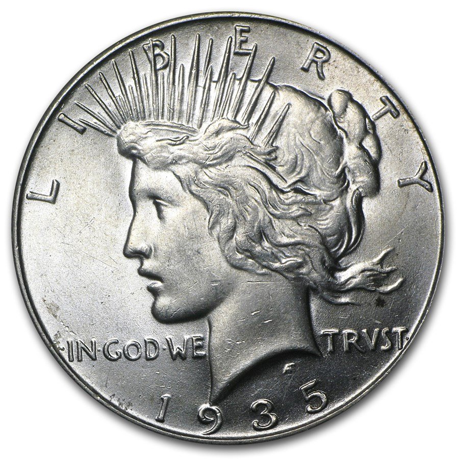 1935 P Peace Silver Dollar