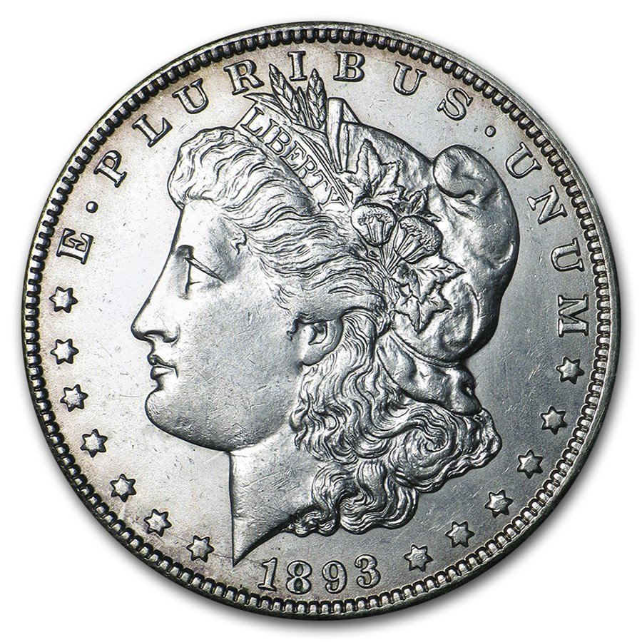 1893 O Morgan Silver Dollar