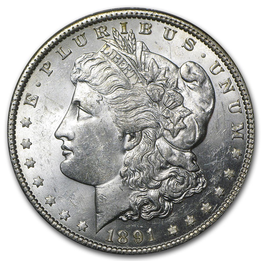 1891 P Morgan Silver Dollar