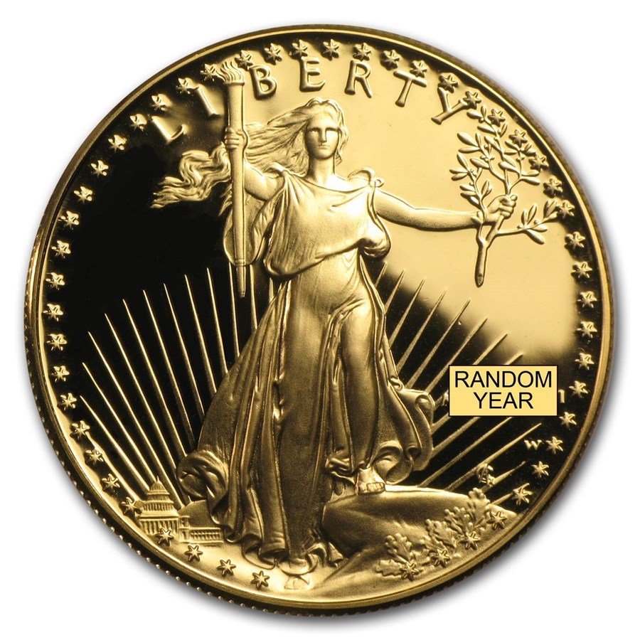 1 oz Proof American Gold Eagle (Random Year, w/Box & COA)