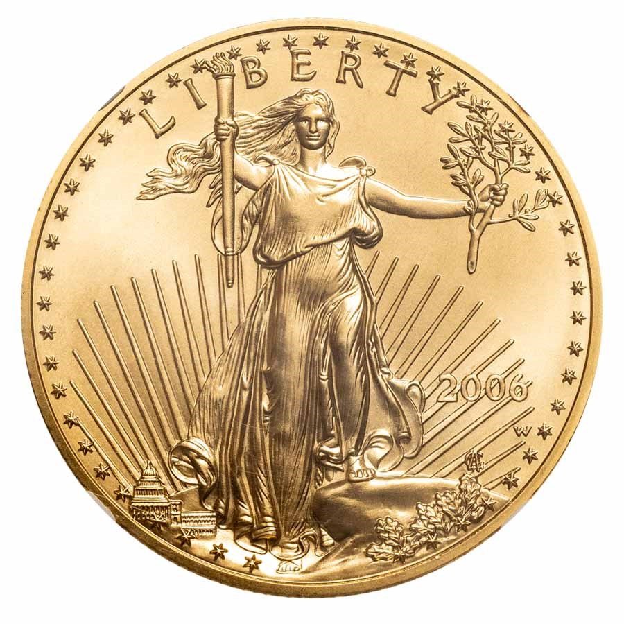 1 oz Burnished American Gold Eagle MS-70 NGC (Random Year)