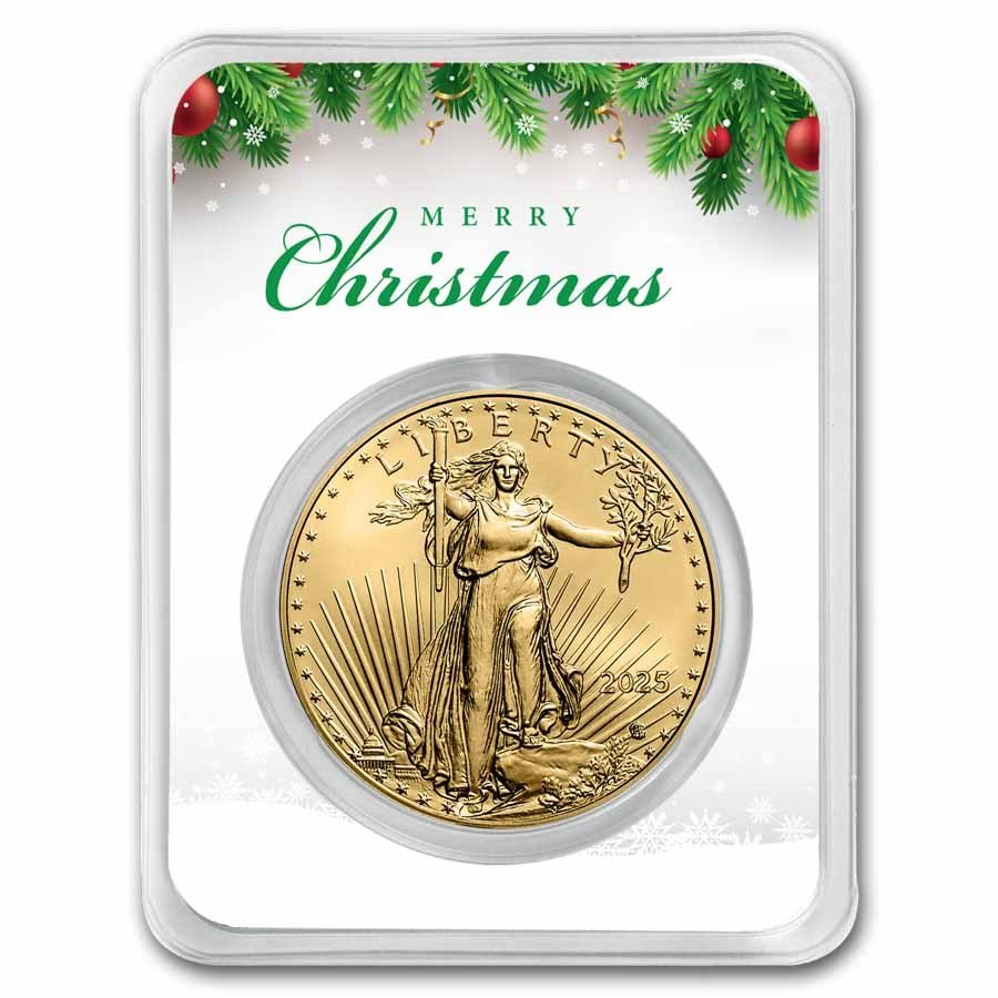 2025 1 oz American Gold Eagle - w/Christmas Tree