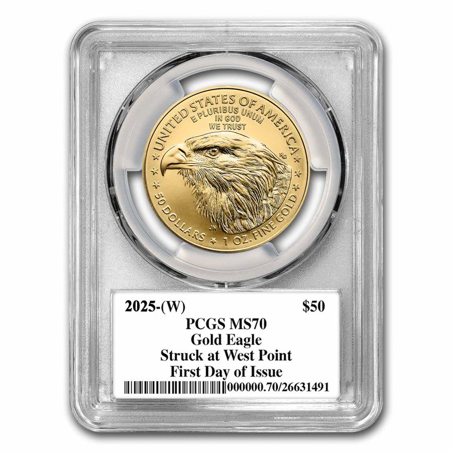 2025-(W) 1 oz American Gold Eagle MS-70 PCGS (FDI, Black Label)