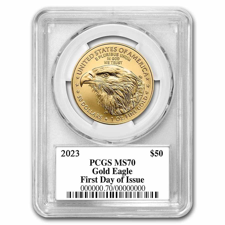 2023 1 oz American Gold Eagle MS-70 PCGS (FDI, Black Label)