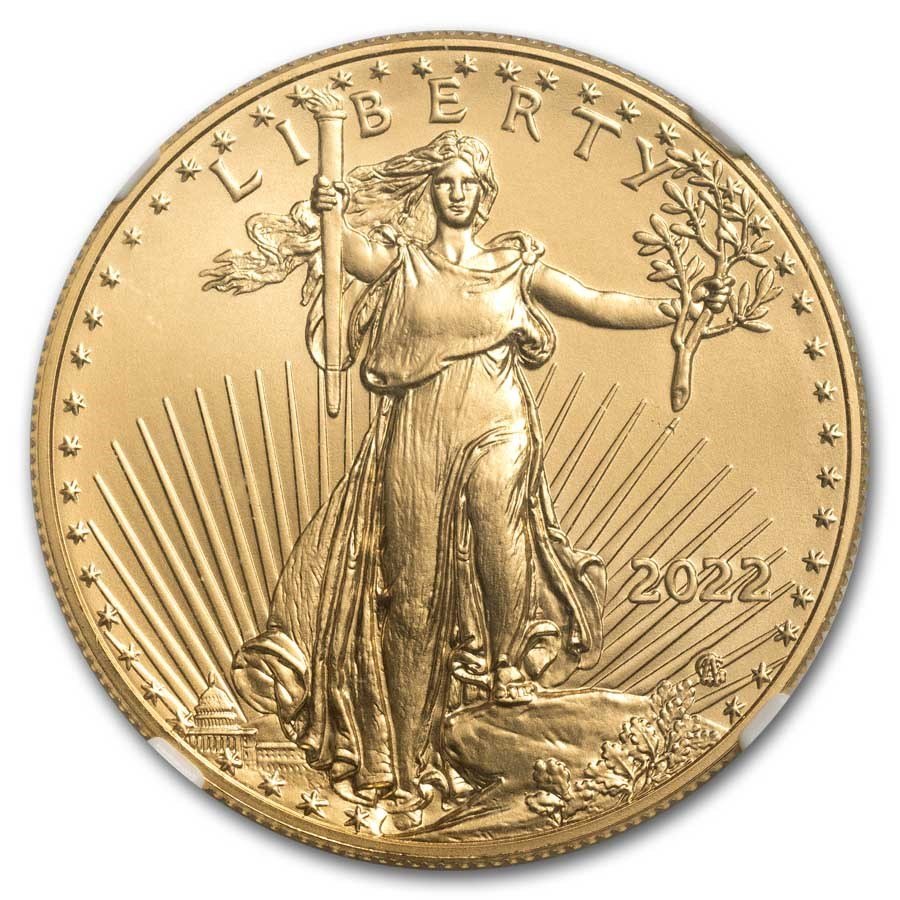 2022 1 oz American Gold Eagle MS-70 NGC
