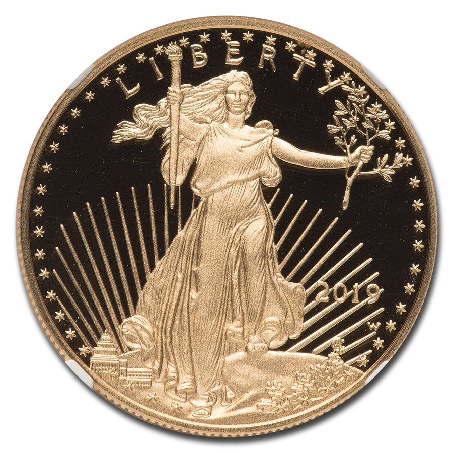 2019-W 1 oz Proof American Gold Eagle PF-70 UCAM NGC (Mercanti)