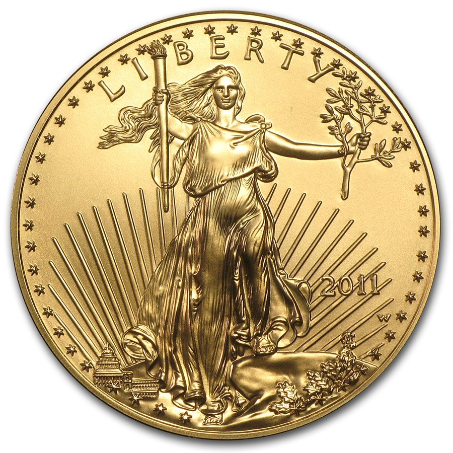 2011-W 1 oz Burnished Gold Eagle (w/Box & COA)