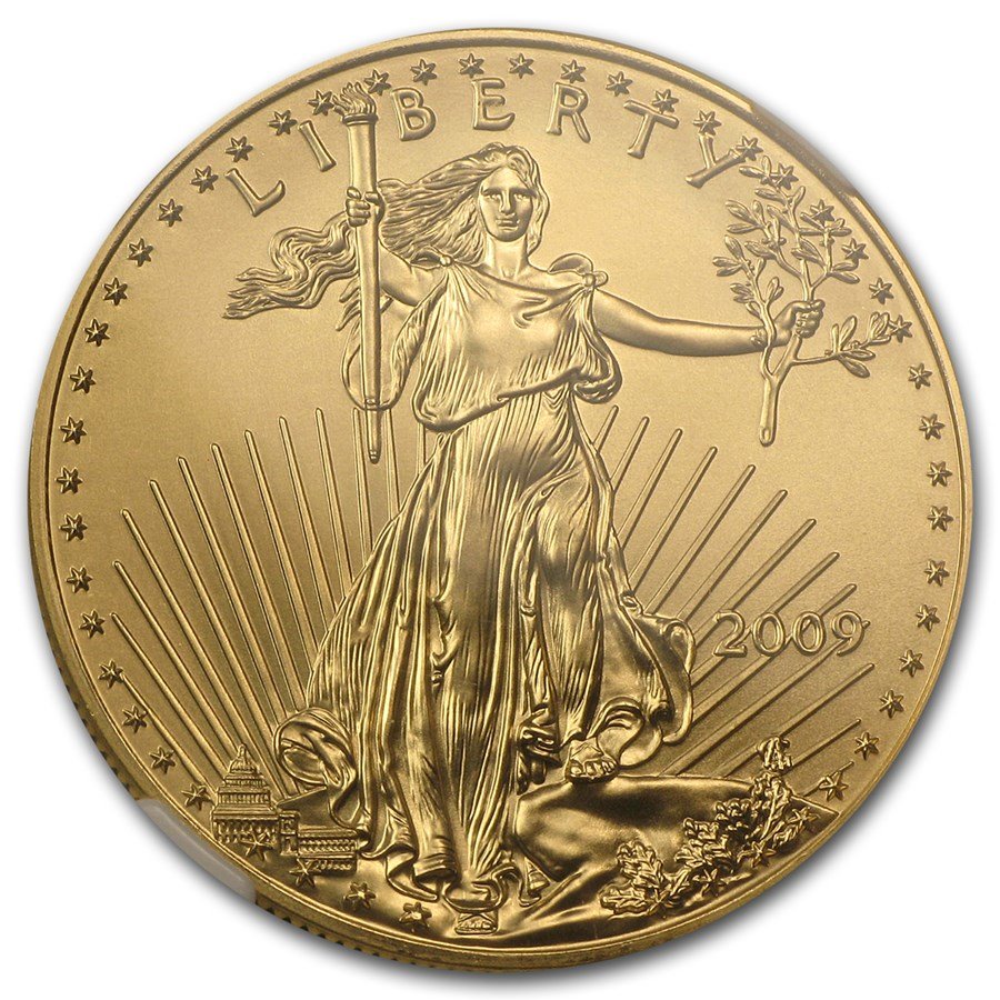 2009 1 oz American Gold Eagle MS-69 NGC