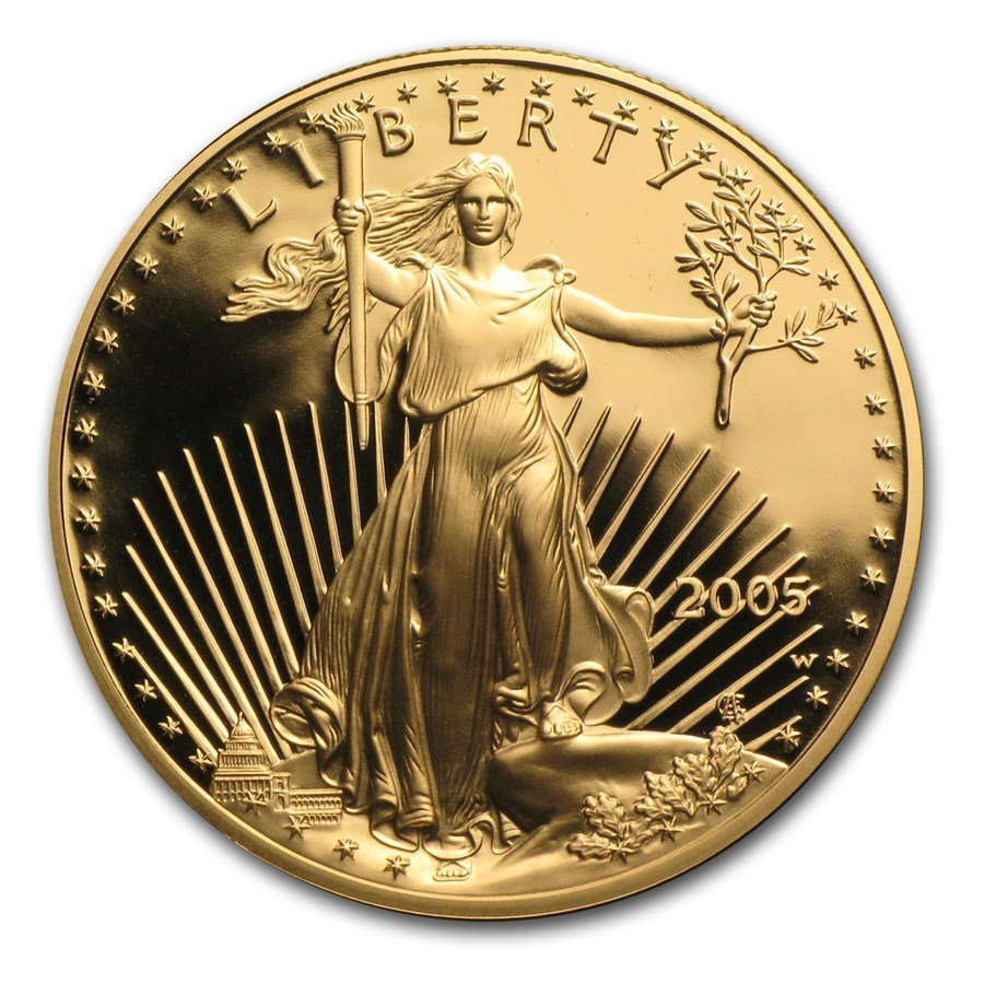 2005-W 1 oz Proof American Gold Eagle (w/Box & COA)