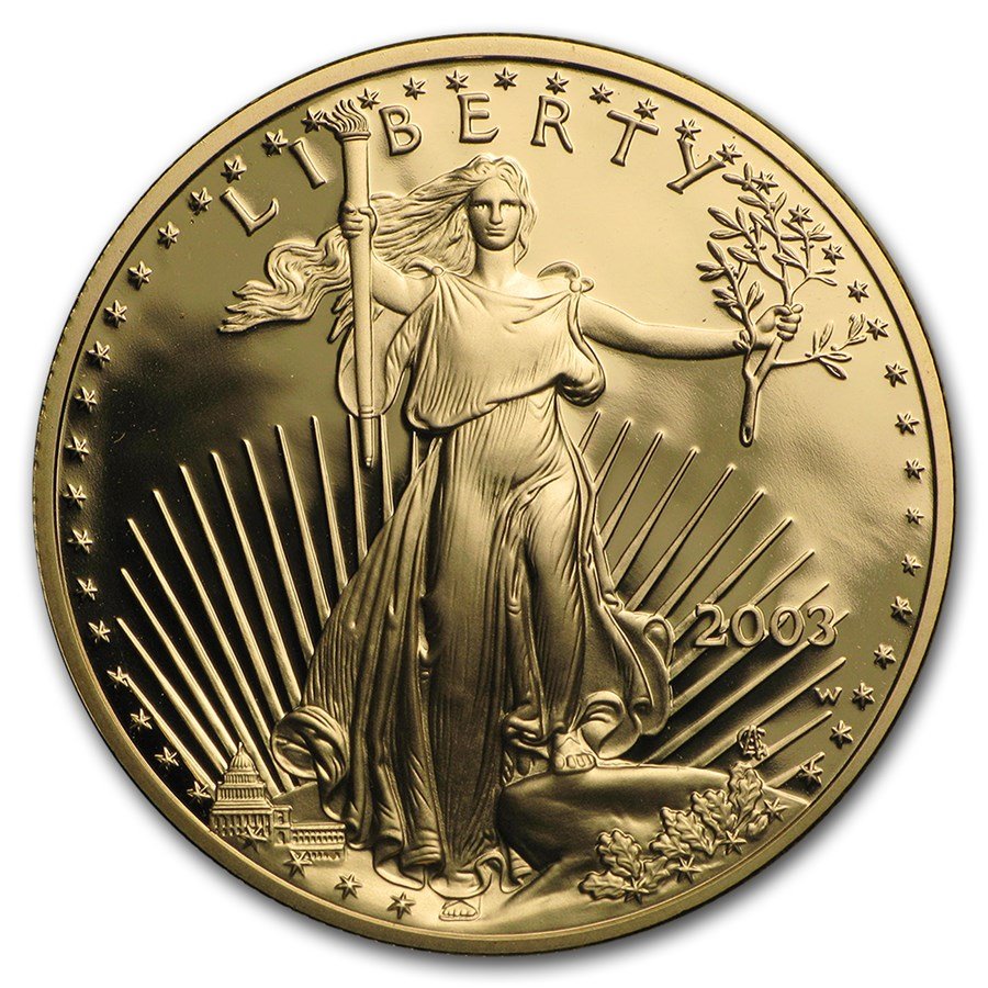 2003-W 1 oz Proof American Gold Eagle (w/Box & COA)
