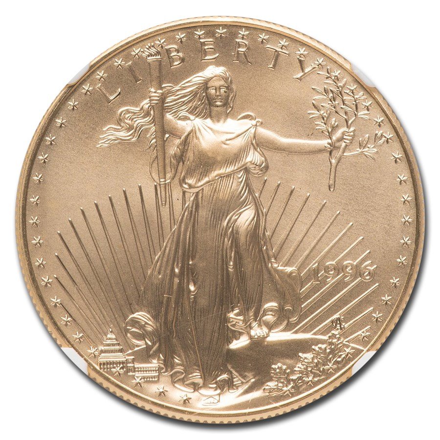 1996 1 oz American Gold Eagle MS-70 NGC (Moy)