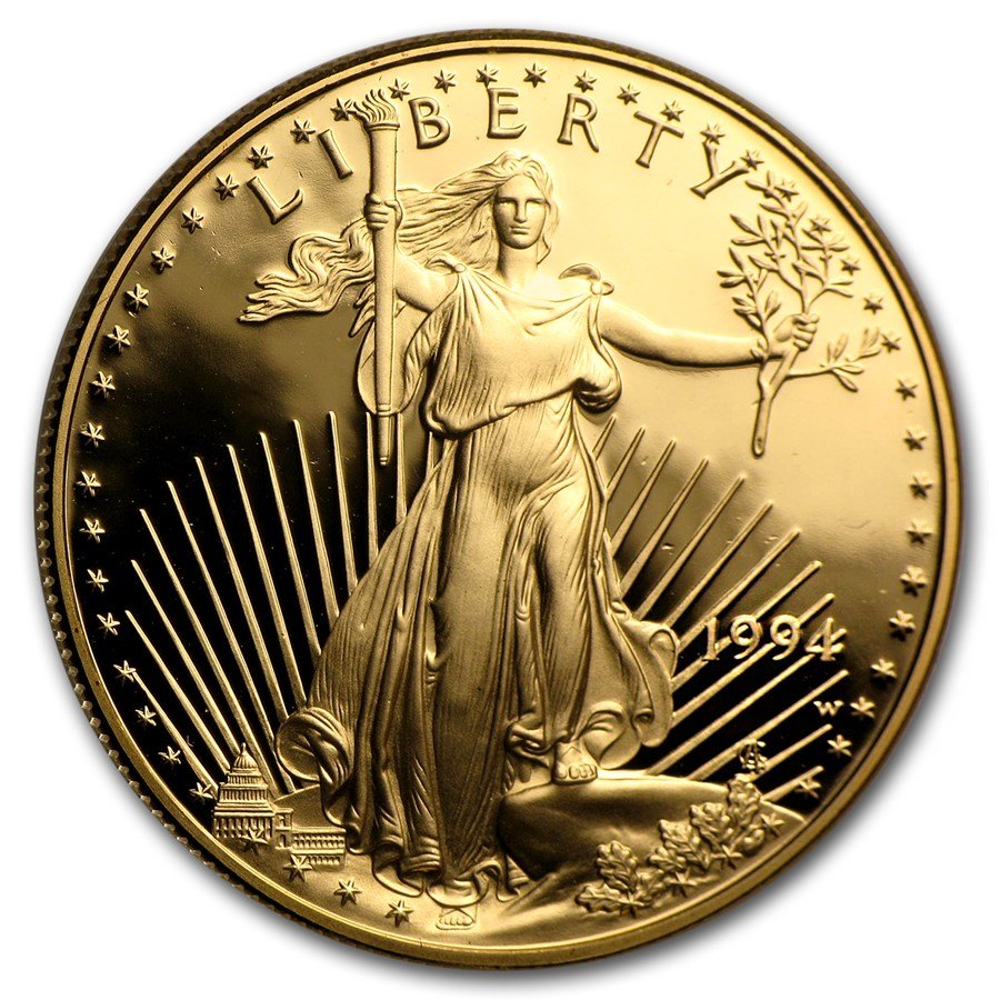 1994-W 1 oz Proof American Gold Eagle (w/Box & COA)