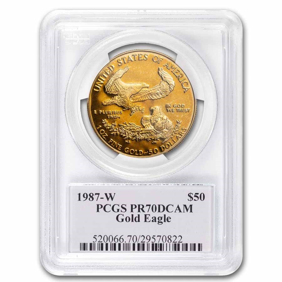1987-W 1 oz Proof American Gold Eagle PR-70 PCGS
