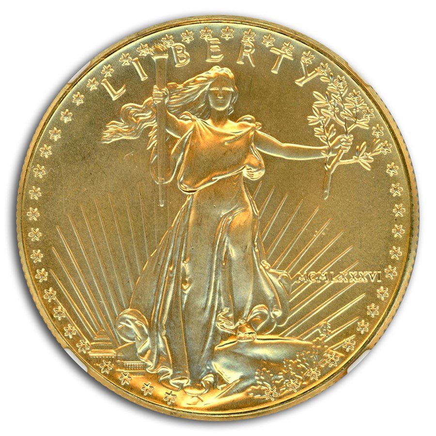 1986 1 oz American Gold Eagle MS-69 NGC (Everhart)