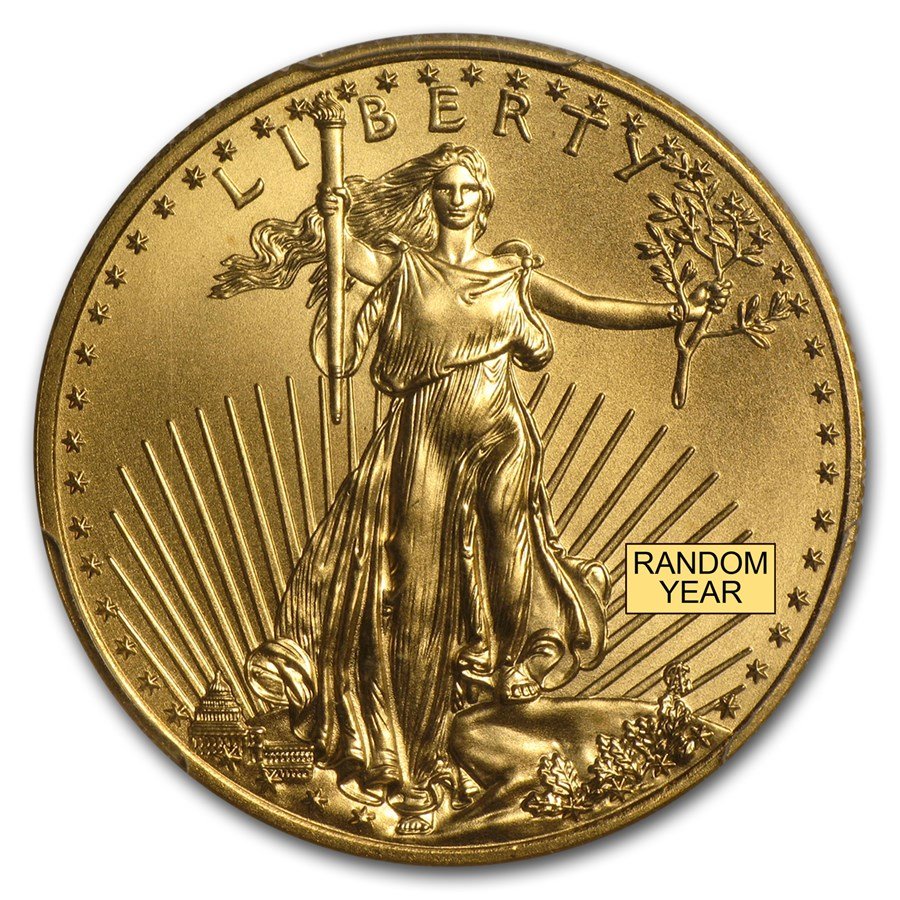 1/2 oz American Gold Eagle MS-70 PCGS (Random Year)