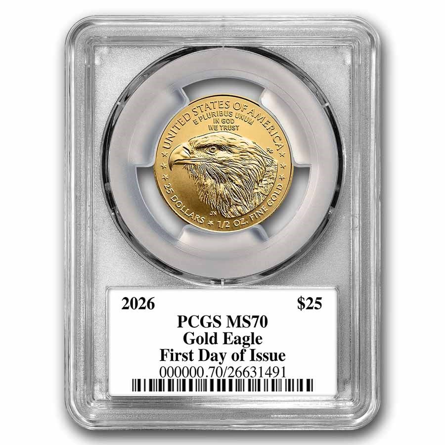 2026 1/2 oz American Gold Eagle MS-70 PCGS (FDI, 250th Anniv)