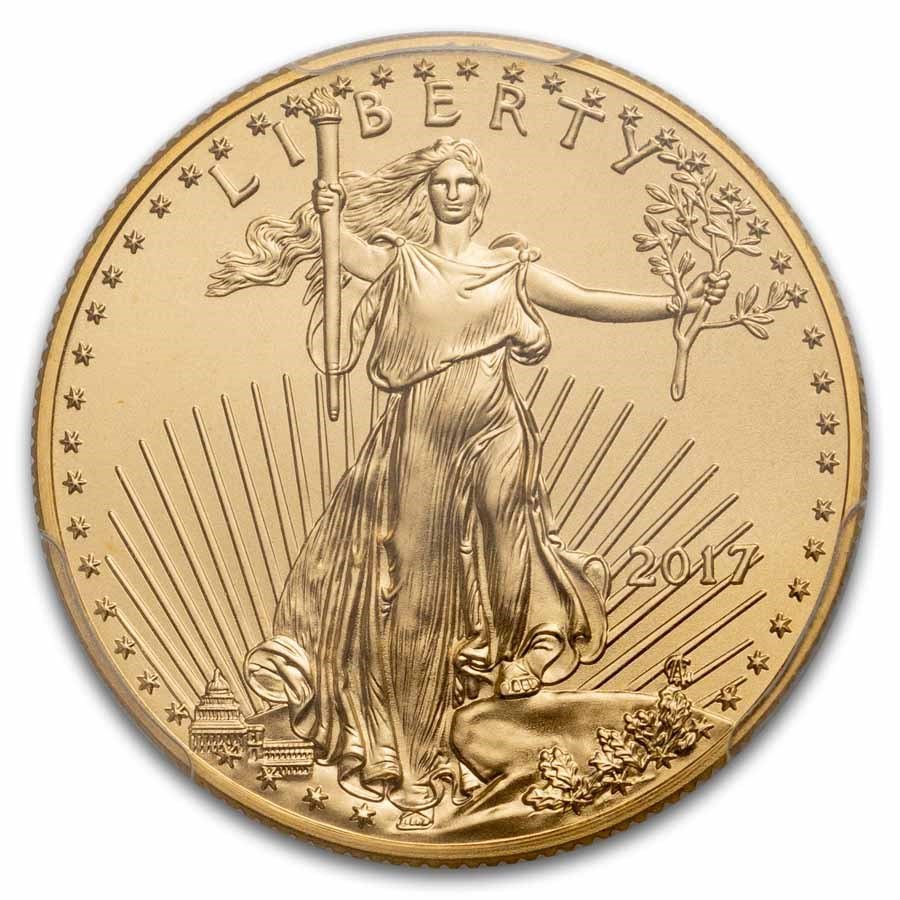2017 1/2 oz American Gold Eagle MS-70 PCGS (FDI)