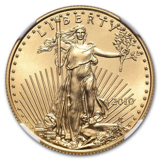 2010 1/2 oz American Gold Eagle MS-70 NGC