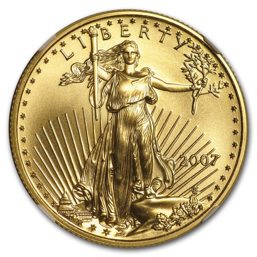 2007 1/2 oz American Gold Eagle MS-69 NGC (Early Releases)