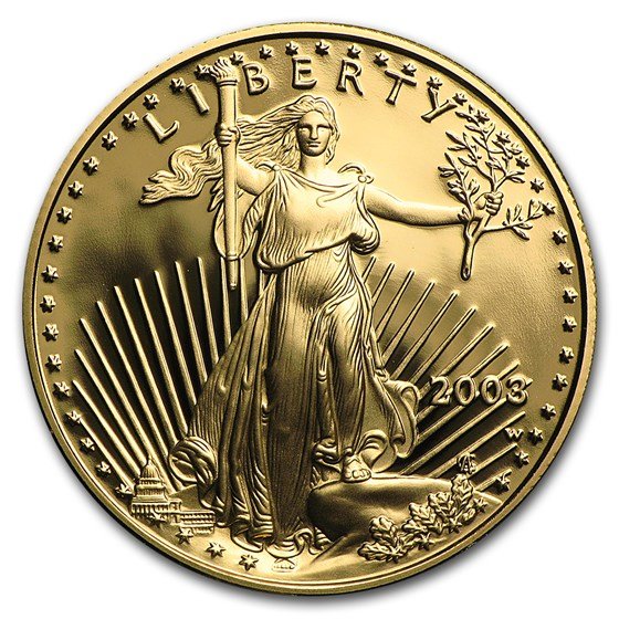 2003-W 1/2 oz Proof American Gold Eagle (w/Box & COA)