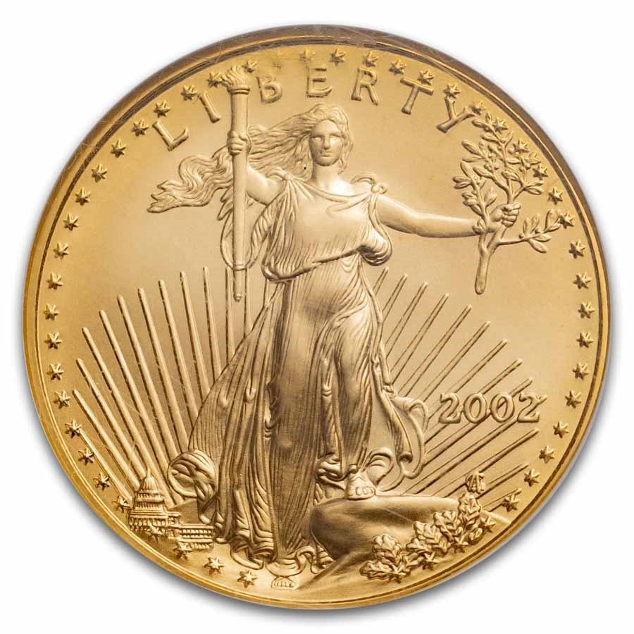 2002 1/2 oz American Gold Eagle MS-69 NGC