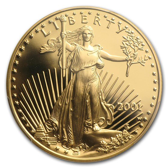 2001-W 1/2 oz Proof American Gold Eagle PR-70 PCGS