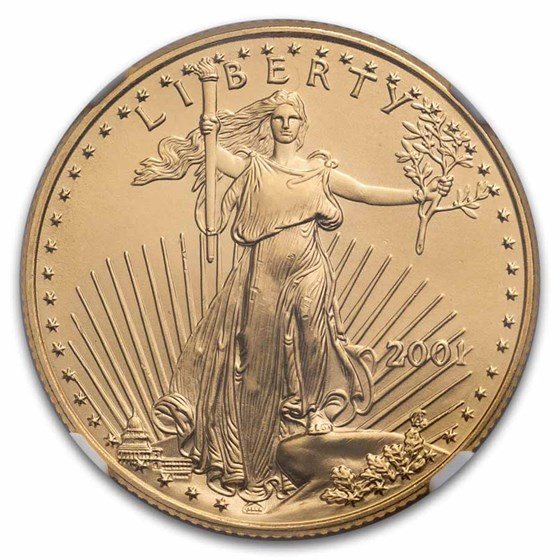 2001 1/2 oz American Gold Eagle MS-69 NGC