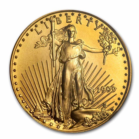 1999 1/2 oz American Gold Eagle MS-69 NGC