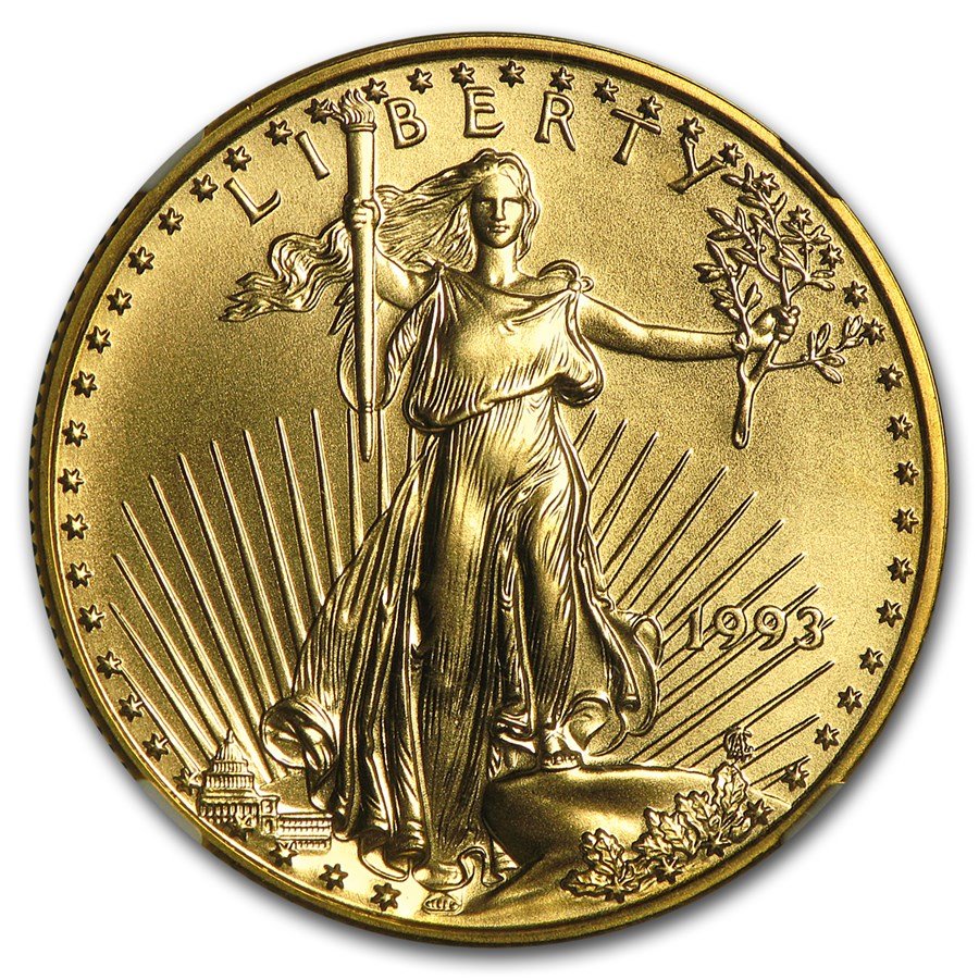 1993 1/2 oz American Gold Eagle MS-69 NGC