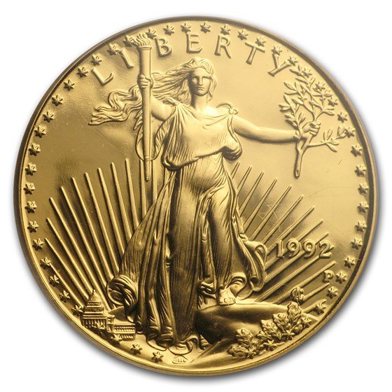 1992-P 1/2 oz Proof American Gold Eagle PR-70 PCGS