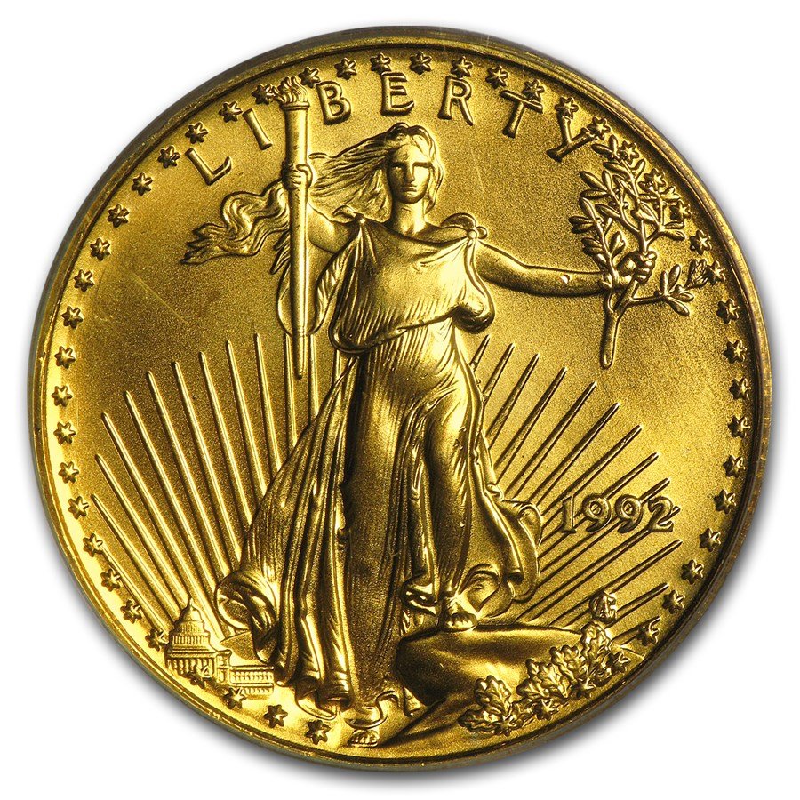 1992 1/2 oz American Gold Eagle MS-69 PCGS