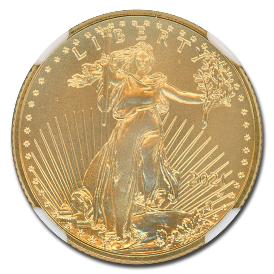 2021-W 1/4 oz American Gold Eagle (Type 2) MS-69 NGC (Norris)