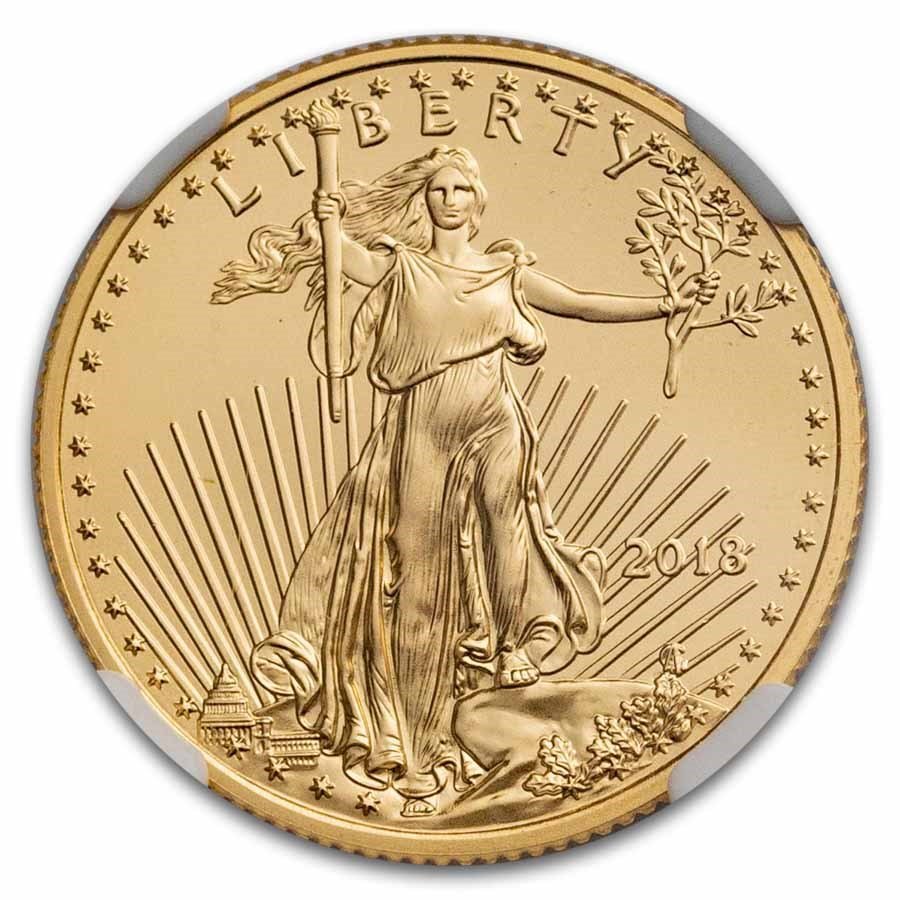 2018 1/4 oz American Gold Eagle MS-70 NGC