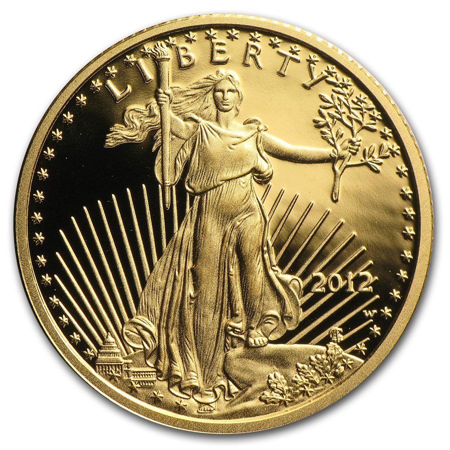 2012-W 1/4 oz Proof American Gold Eagle (w/Box & COA)