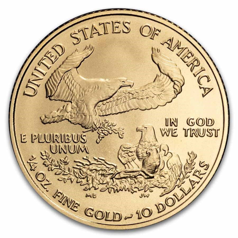 2008-W 1/4 oz Burnished American Gold Eagle (Capsule Only)
