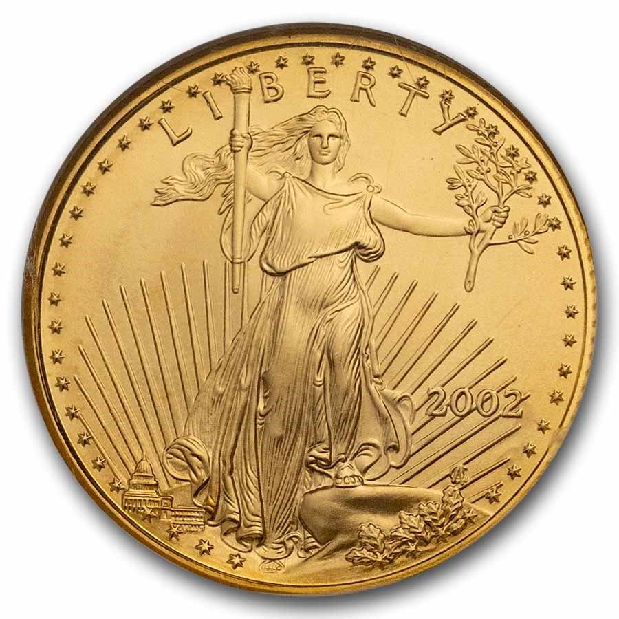 2002 1/4 oz American Gold Eagle MS-70 NGC