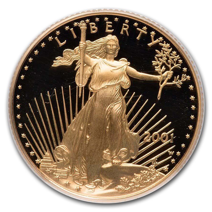 2001-W 1/4 oz Proof American Gold Eagle PR-70 PCGS