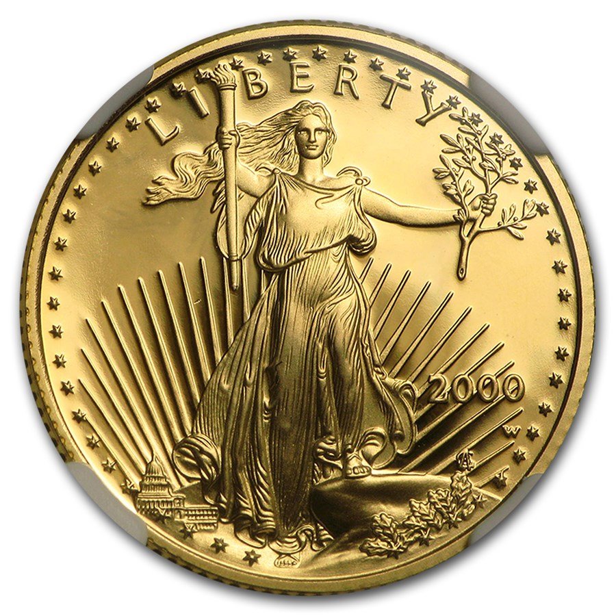 2000-W 1/4 oz Proof American Gold Eagle PF-70 NGC