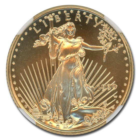 1999-W 1/4 oz American Gold Eagle MS-70 NGC (W Variety, Frost)
