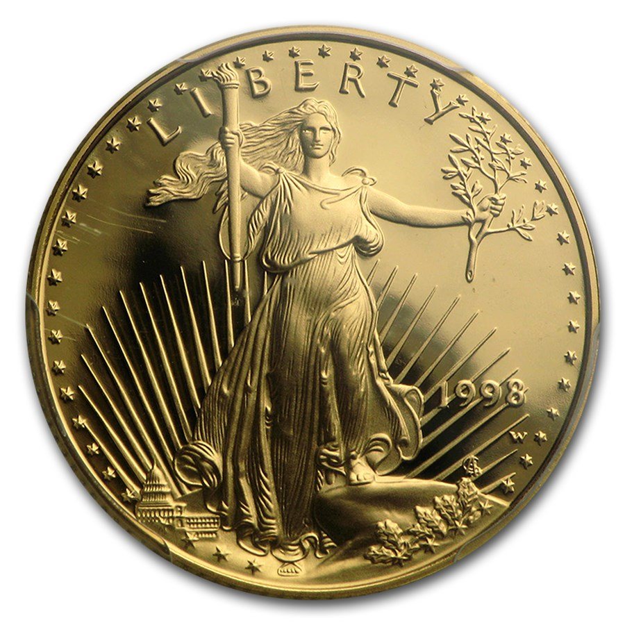 1998-W 1/4 oz Proof American Gold Eagle PR-70 PCGS