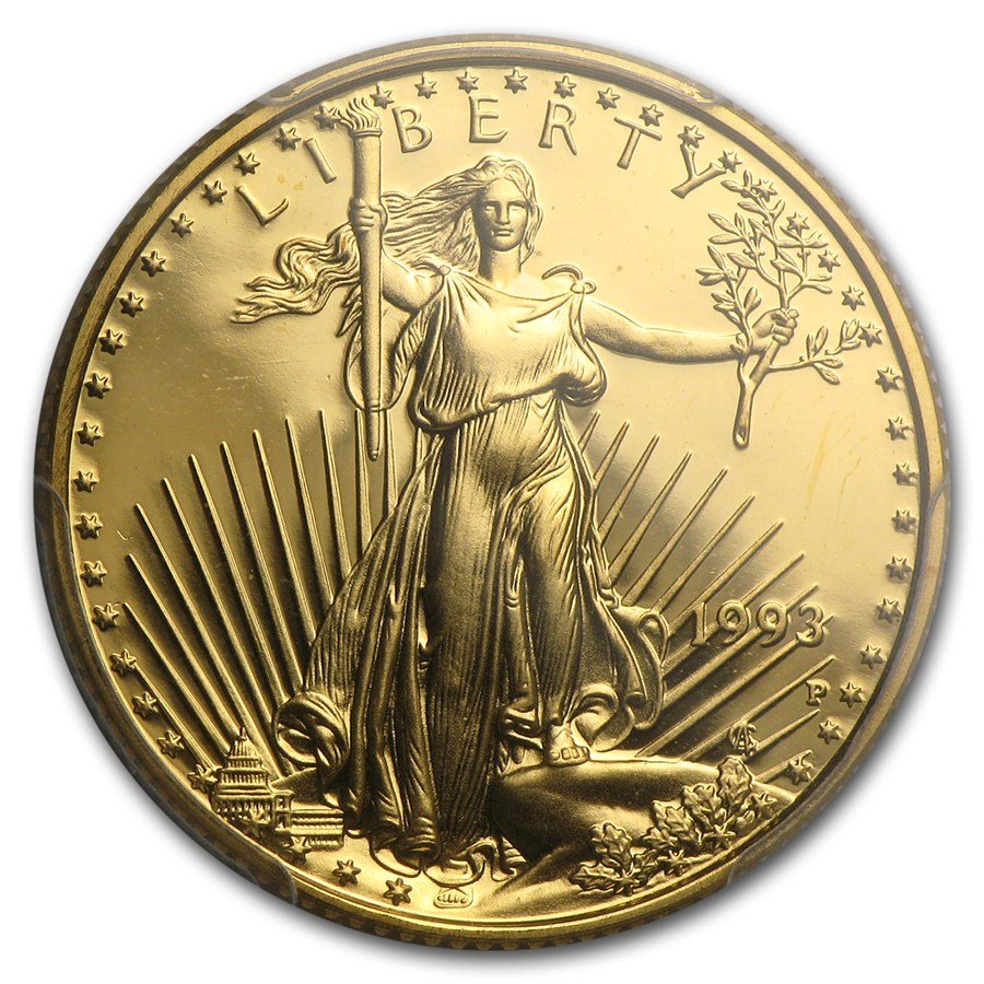 1993-P 1/4 oz Proof American Gold Eagle PR-69 DCAM PCGS