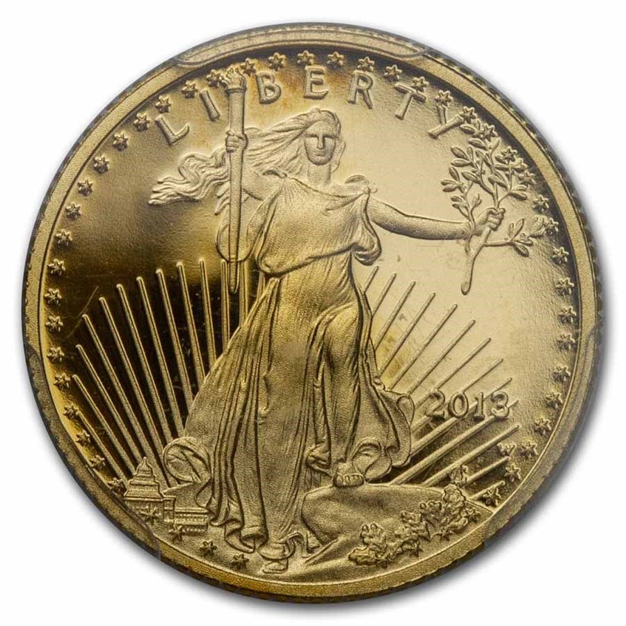 1/10 oz Proof American Gold Eagle PR-70 PCGS (Random Year)