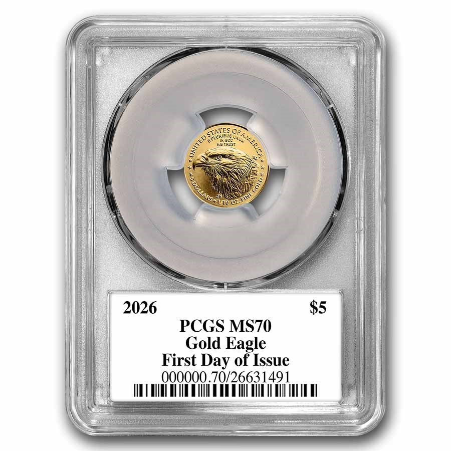 2026 1/10 oz American Gold Eagle MS-70 PCGS (FDI, 250th Anniv)