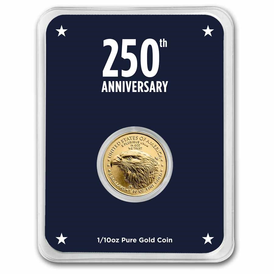 2026 1/10 oz American Gold Eagle - w/Betsy Ross Flag Card