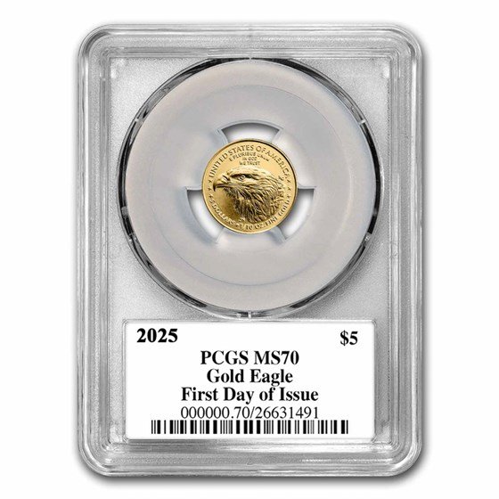 2025 1/10 oz American Gold Eagle MS-70 PCGS (FDI, Black Label)