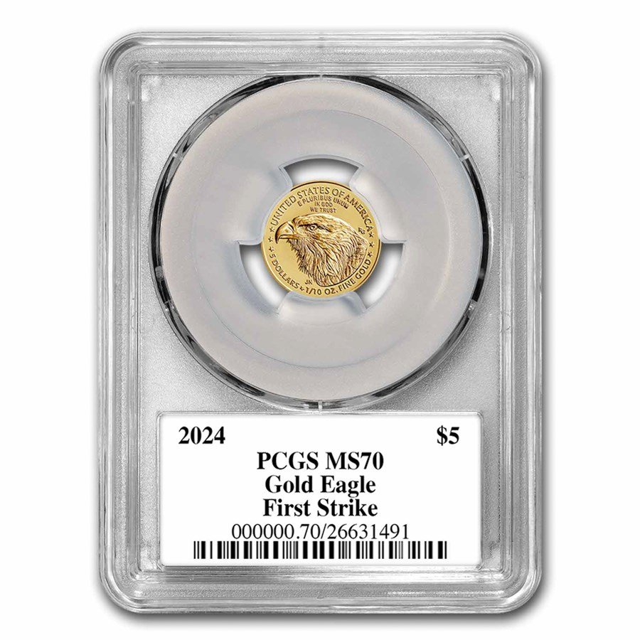 2024 1/10 oz American Gold Eagle MS-70 PCGS (FirstStrike®, Black)