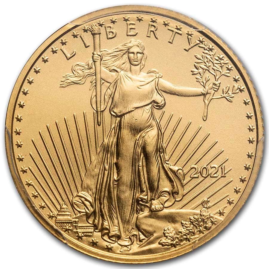 2021 1/10 oz American Gold Eagle (Type 1) MS-69 PCGS