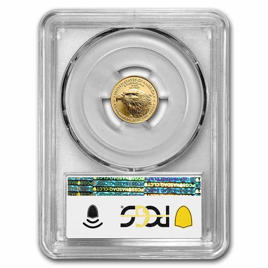 2021 1/10 oz American Gold Eagle (Type 2) MS-70 PCGS (FDI)