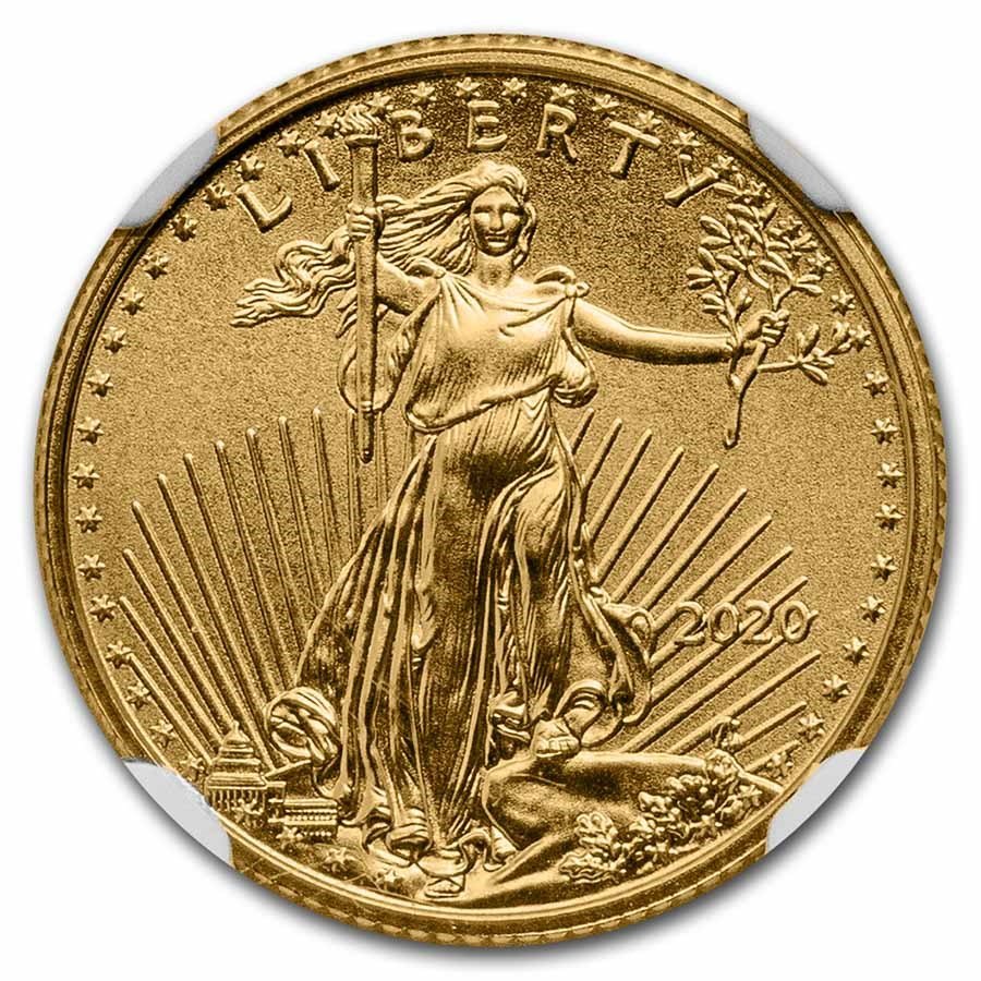 2020 1/10 oz Gold Eagle MS-70 NGC (Don Everhart Signed)